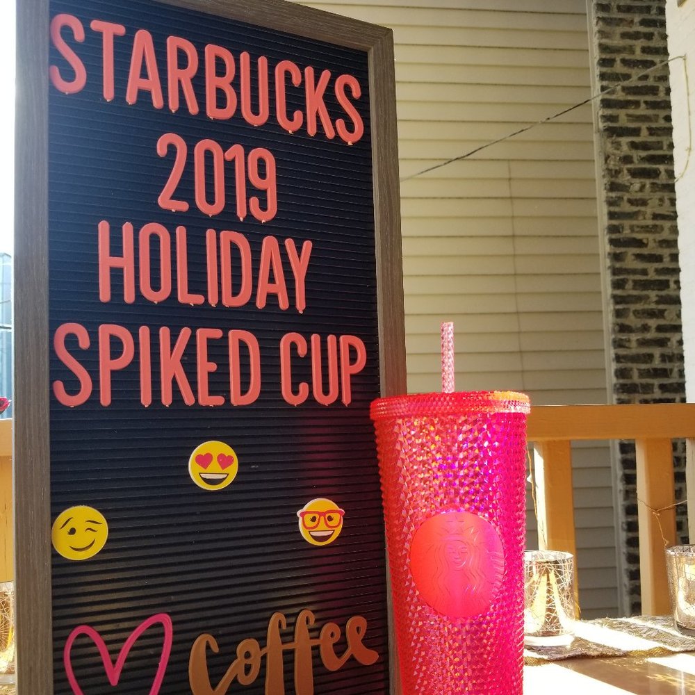 Starbucks 2019 Holiday Hot Pink Spiked Cold Cup